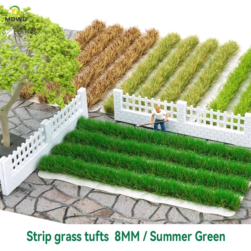 Miniaturowy, wydłużony model z żywicy - kępka trawy, symulacja statycznej trawy kwiatowej do mikro-dioram, akcesoria dekoracyjne.