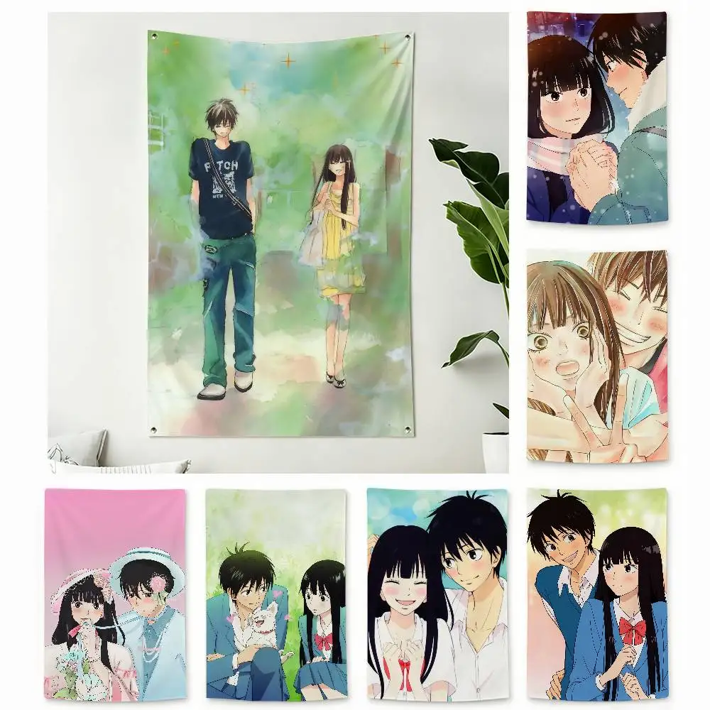 Kimi ni T-Todoke S-Sawako Shota Home Decor Vertical Flags Indoor Outdoor Hanging Decor for Bedroom Living Room Wall Decoration