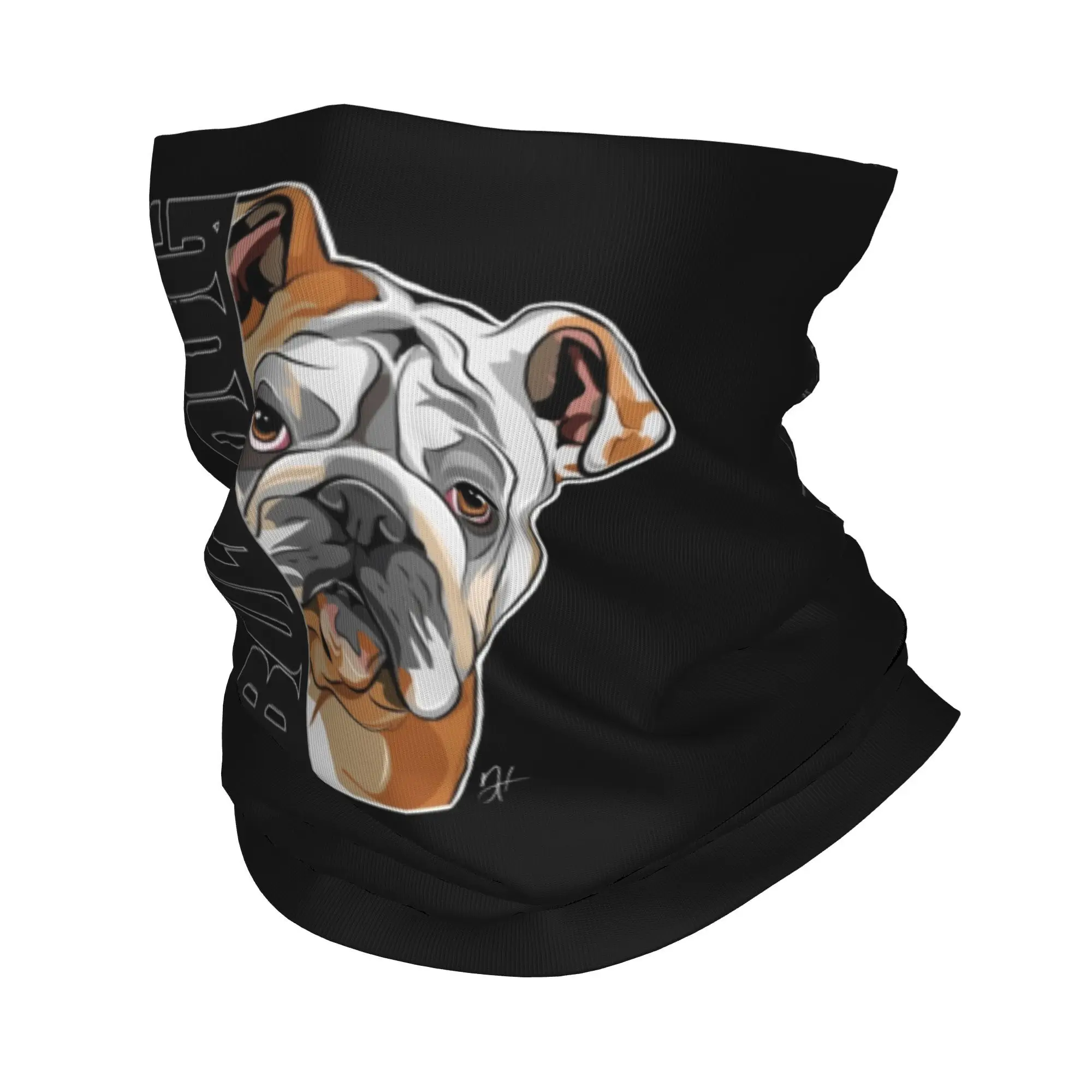 

Funny english bulldog dog dogs Bandana Neck Gaiter Magic Scarf Multi-use Headwear Hiking Fishing For Men Women Adult Windproof