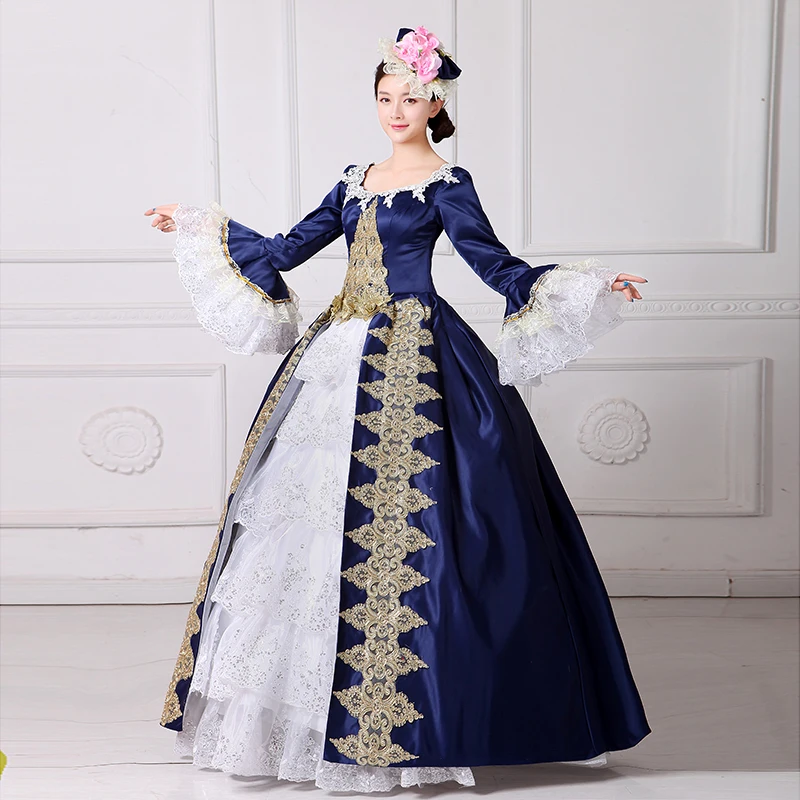 High End Ball Gown Medieval Court Marie Evening Dresses Victorian Baroque Prom Party Gowns Halloween Masquerade