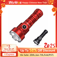 Wurkkos TS12 Mini 14500  Rechargeable EDC Flashlight 1050LM Throw 432M SFT25R LED IP68 Waterproof Magnetic Tail Torch with Bezel