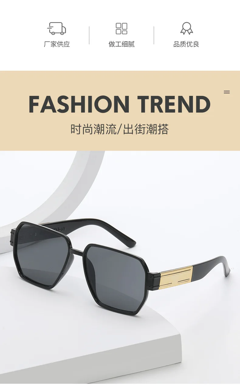 Neue Ankunft Vintage Polygon Sonnenbrille Frauen Männer Quadrat Sonnenbrille Große Brillen Oculos De Sol für Männlich Weiblich Spezielle Geformt – Detail 4