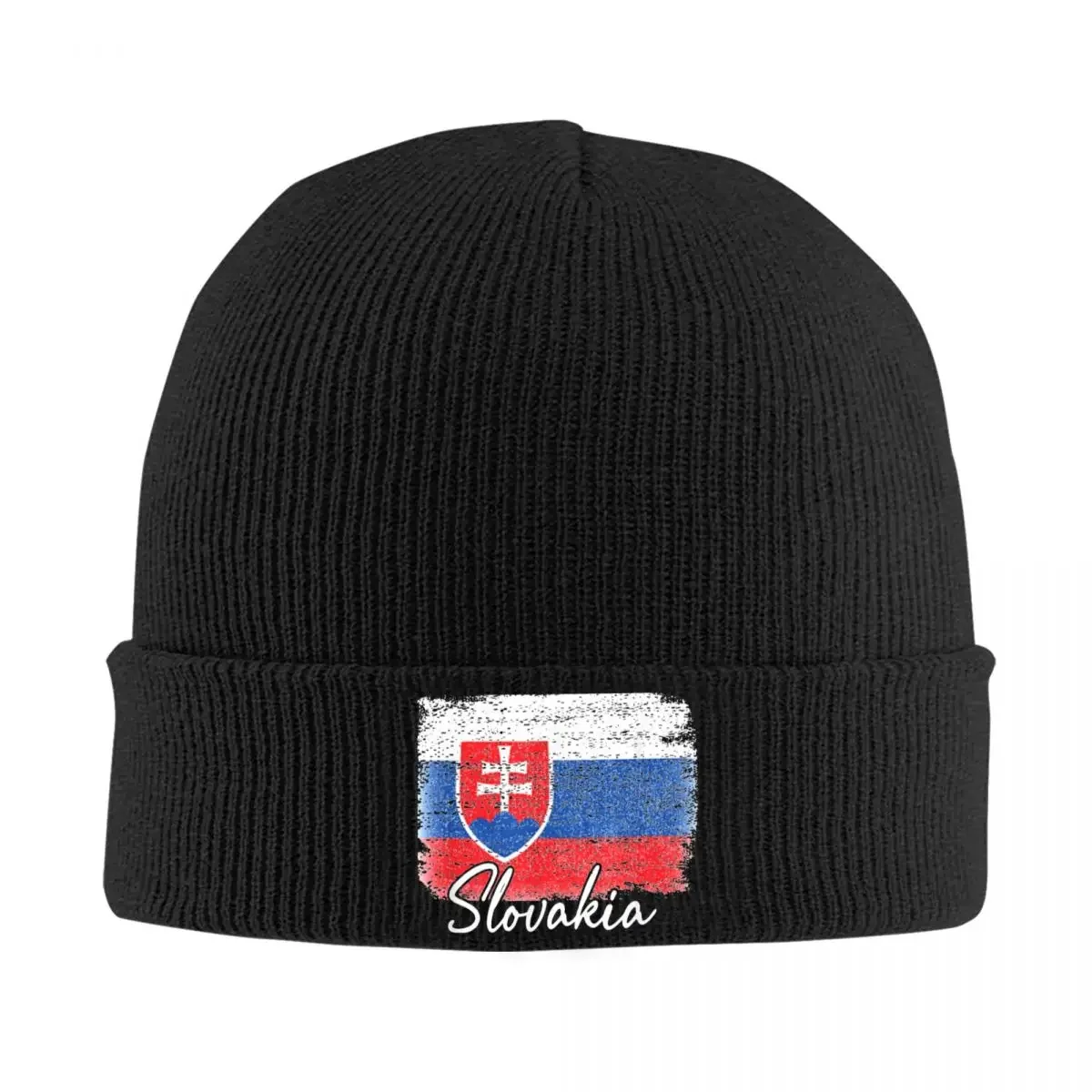 Slovakia Flag Knitted Hat Beanies Autumn Winter Hats Warm Color I Love Slovakia Cap Men Women