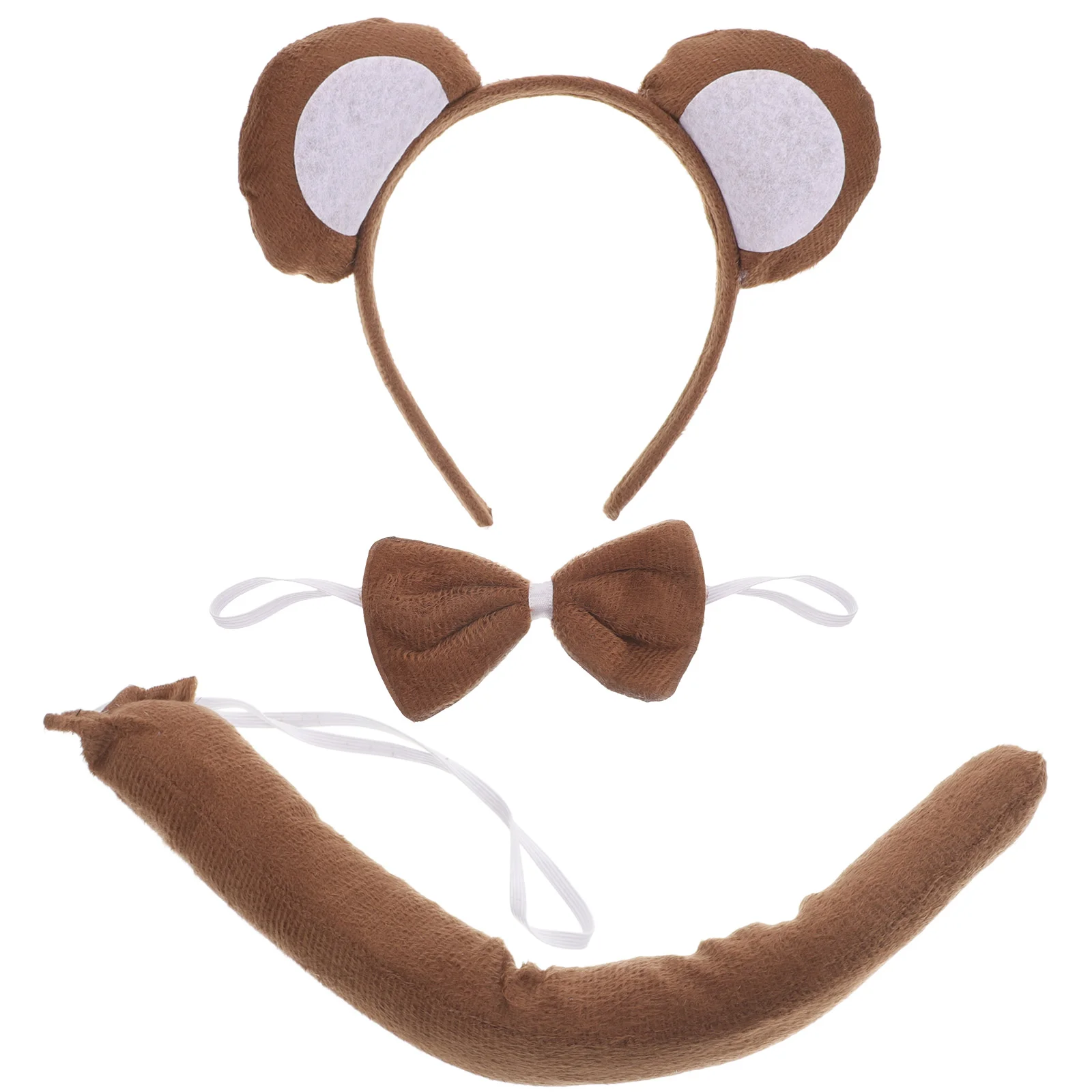 3 Pcs/set Party Dress Baby Toys Tail Fun Monkey Bow Tie Cartoon Headband Ear Supplies Costume Props Child Kids