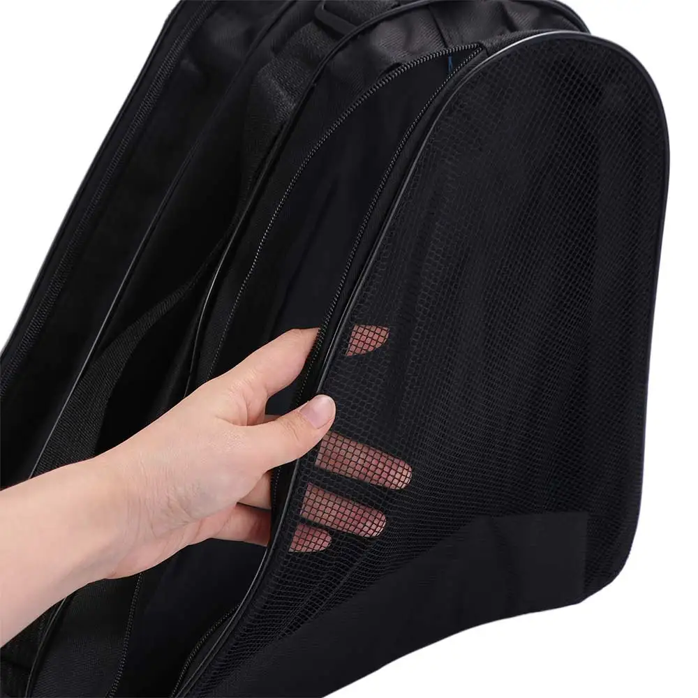Large Capacity Roller Skates Bag Oxford Cloth Storage Bag Skating Shoes Bag Breathable 3 Layers Ice Skating Pouch Adult