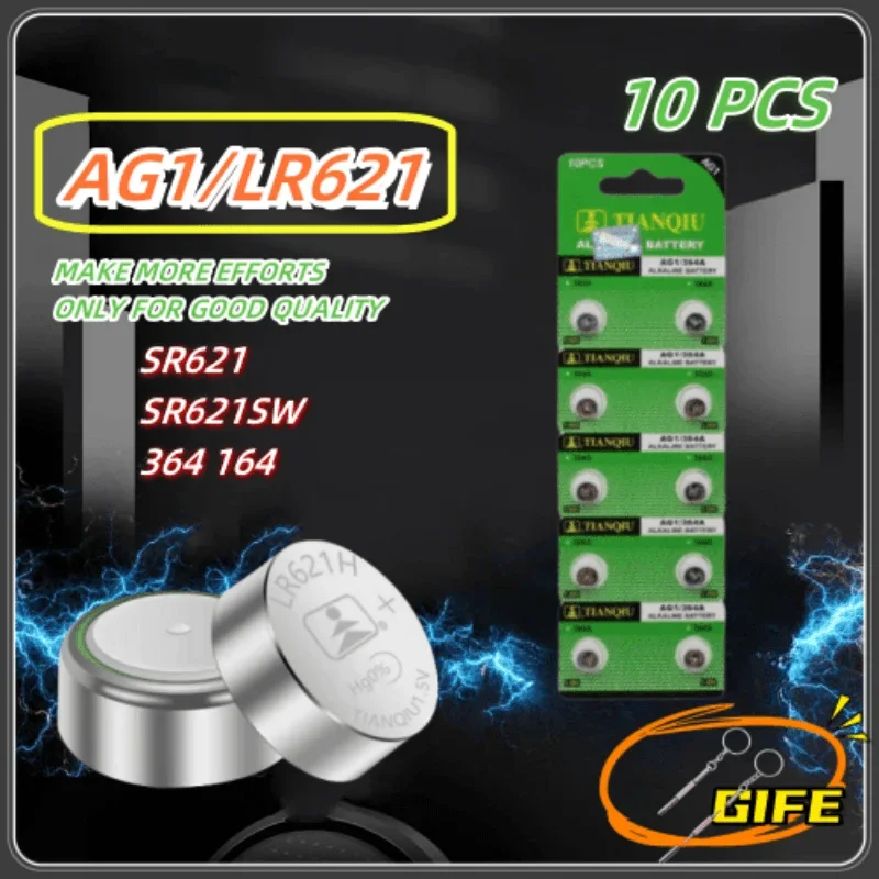 10~50PCS Button Batteries TQ AG1 LR621 364 SR621SW 621 LR60 CX60 Alkaline Button Coin Cell For Watch Toys Remote  Batteries