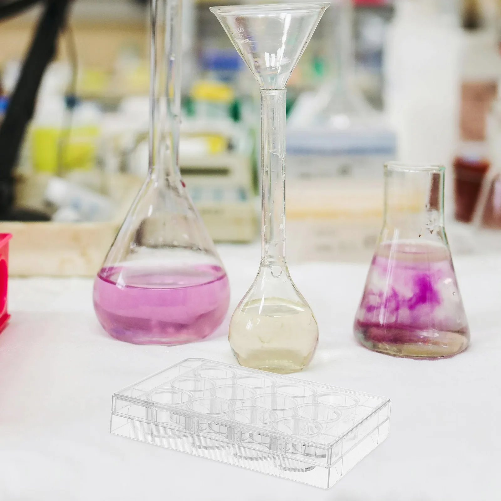 

Cell Culture Plate 12 Well Durable Transparent Plastic Laboratory Culture Tray for Multi-Functional Equipment