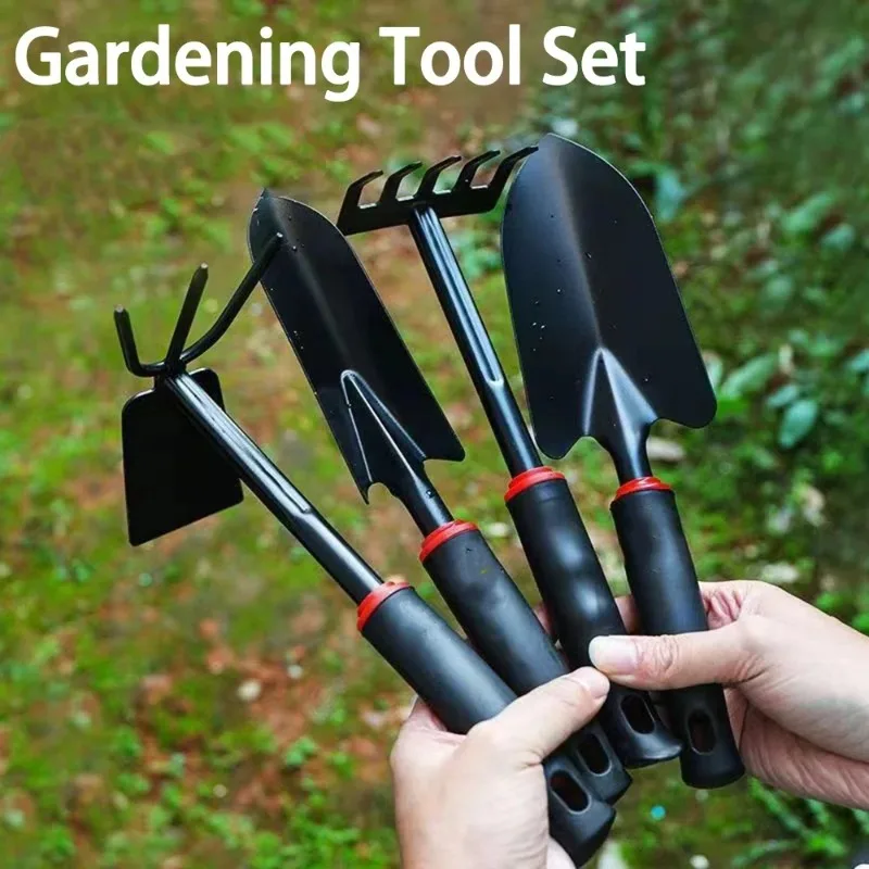 

2025 Gardening shovel, gardening vegetable planting tools, rake, hoe, shovel, 4-piece set of small tools, good gardening helpers
