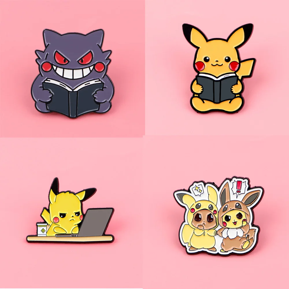 Alfinetes de lapela de anime japonês fofos para mochila masculina, broche esmaltado para pasta, broche para roupas, acessórios de joias, brinquedos