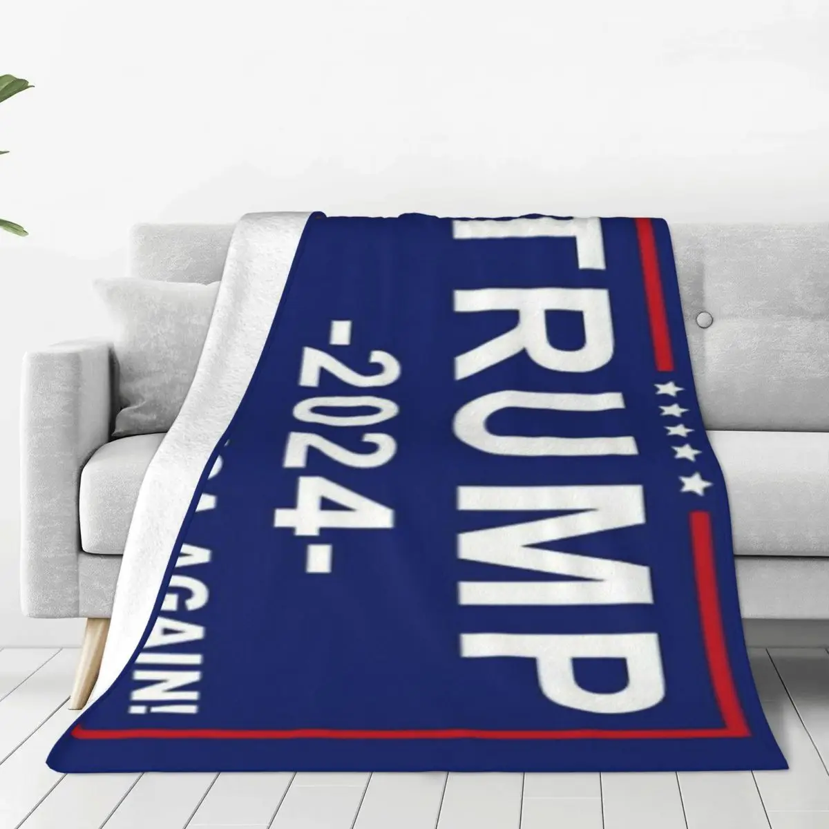 

Donald Trump 2024 - Take America Back Blanket Sofa Bedroom Bed Home Office Nap Blanket Car Travel Picnic Blankets Gift