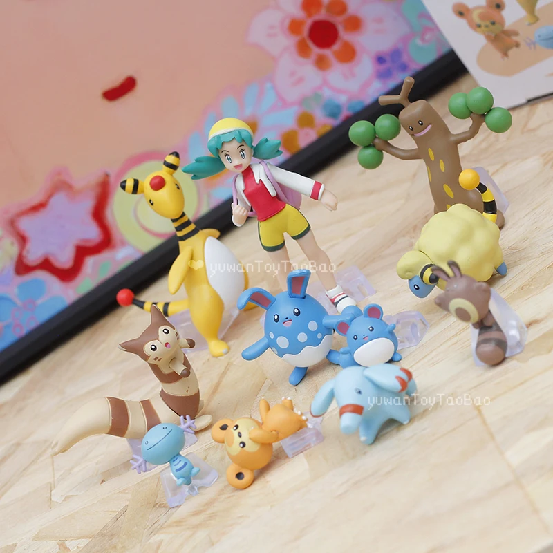 Покемон слепая коробка игрушки Johto Region 2, аниме-фигурка Sudowoodo Mareep Marill Azumarill Ampharos, модель куклы, игрушки, подарки для детей
