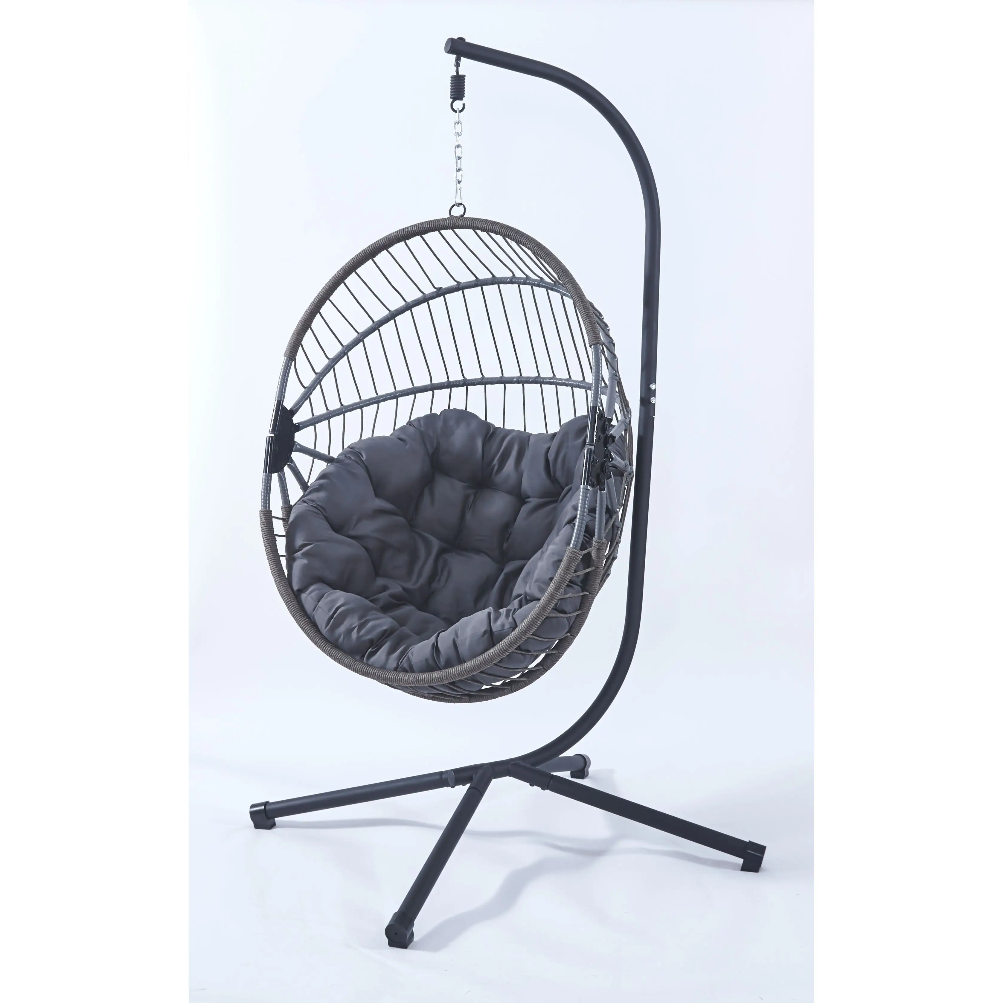 *Rattan Outdoor Garden Double Patio Cheap Cushion Kids Shape Shaped Folding Wicker Legs Egg Chair Swing Hanging with Stand