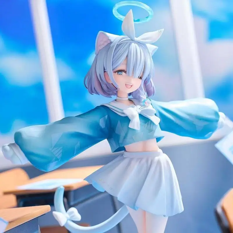 Arona Sailor Uniform Anime Model Chassis Blue Handmade Desktop Ornament High Quality Collectible Toy For Birthday Gifts