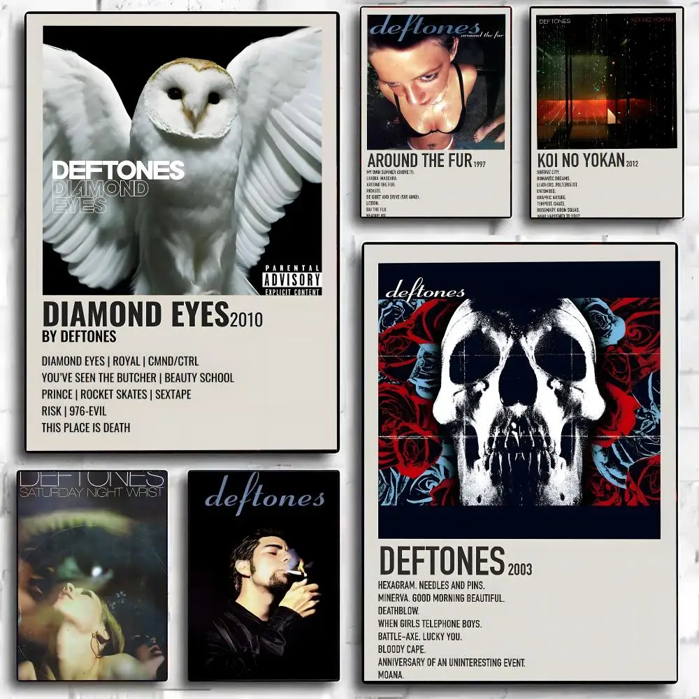 D-Deftones Back Band Poster, Poster, Gemälde und Druck, Wandkunst, Bild für Zuhause, Raumdekoration, Geschenke