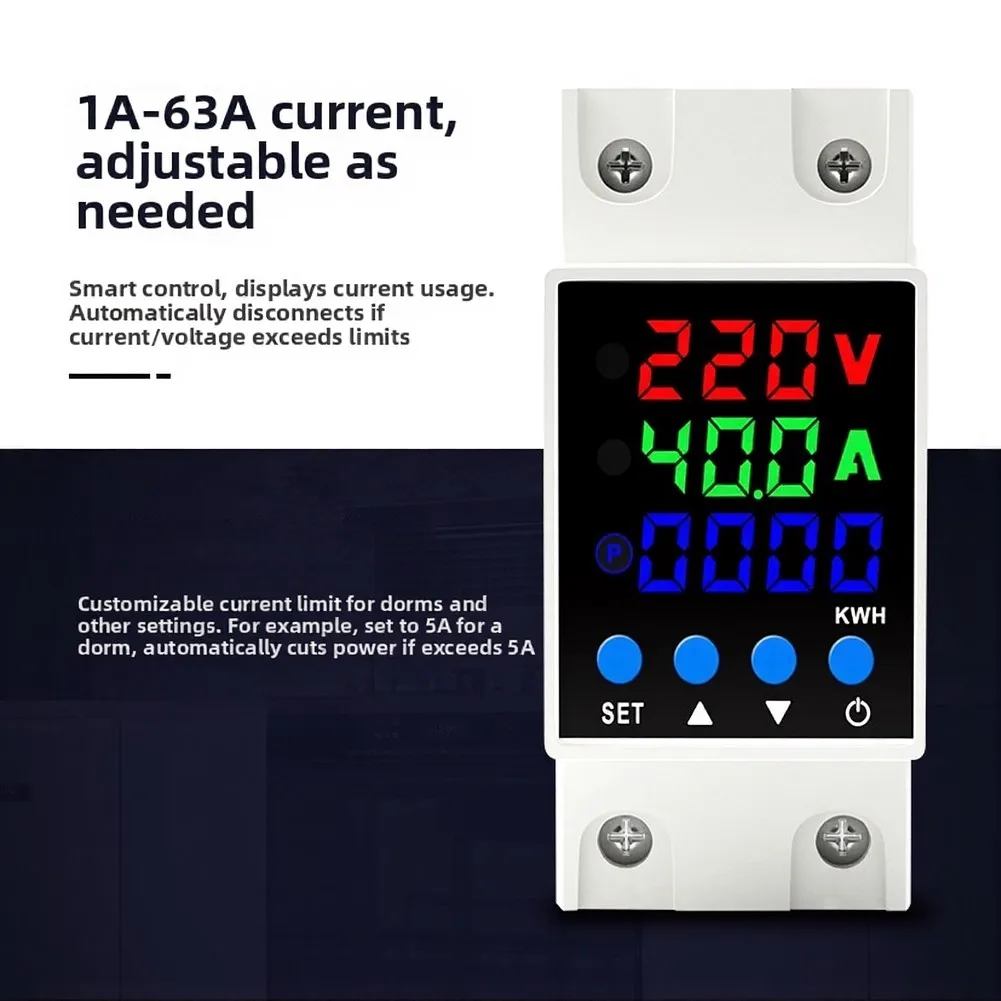 For Home Use Adjustable Voltage Protector Safety Circuit Breaker For Home Voltage Protector Undervoltage Cutoff Switch