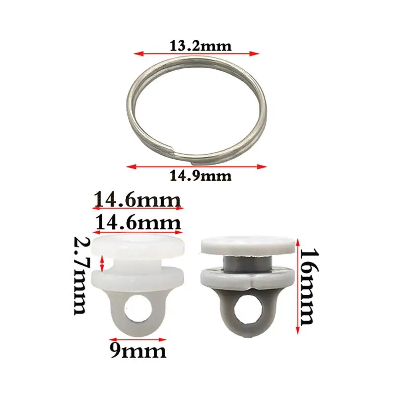 New 30Pcs Truck Curtain Rollers J6 Curtain Beads With Pulley For Trucks Curtains Truck Pulley Buckle Rings Rivet