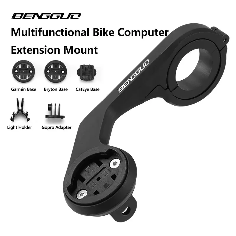 BENGGUO Bike Computer Mount Mountain Road Bicycle GPS Headlight Holder Bracket Support For GARMIN XOSS IGPSPORT Magene Coospo
