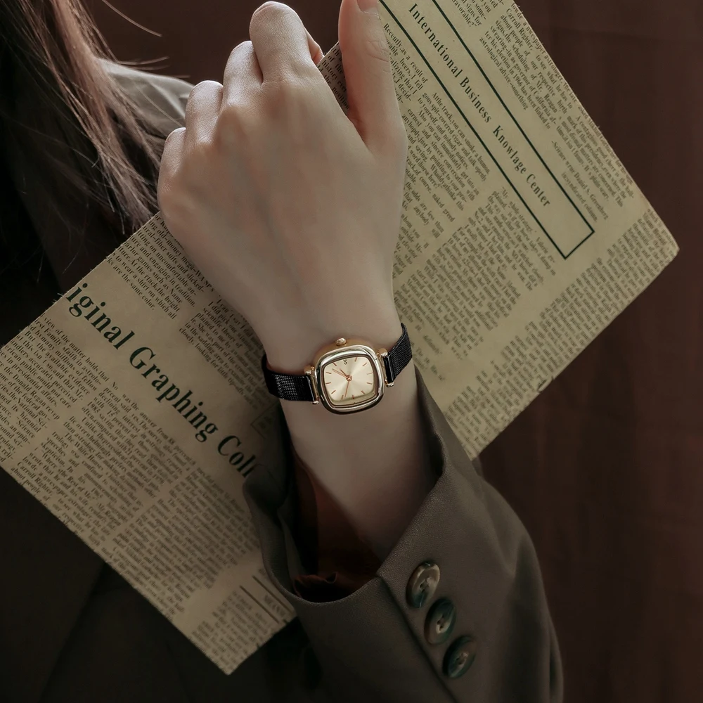 ساعة نسائية جديدة فاخرة وأنيقة وبسيطة ذات جودة عالية مثالية كهدية عيد ميلاد للطالبات أو الصديقة. #2