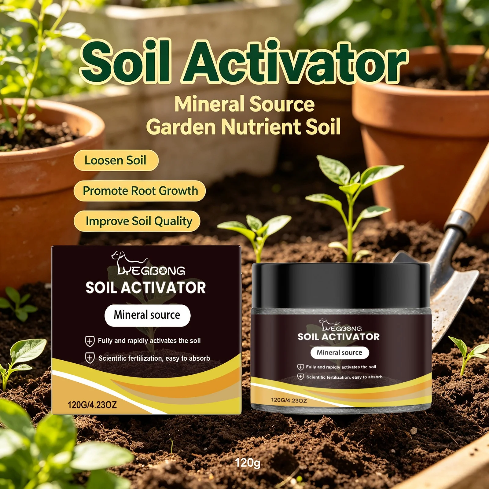 Soil Activator Mineral Source Loosen Soil Promote Root Health Improve Soil Quality Boost Nutrient Absorption Garden Fertilizer