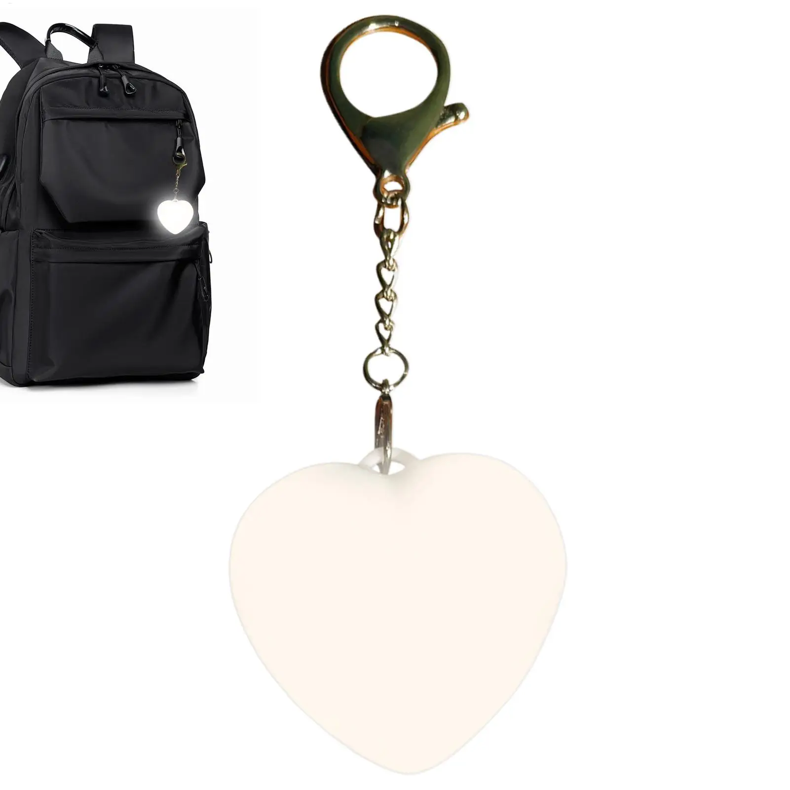 

1PC Purse Heart LED Light Handbag Lamp Automatic Motion Activated Purse Heart Shaped Night Light for Women Bah Purse Charm