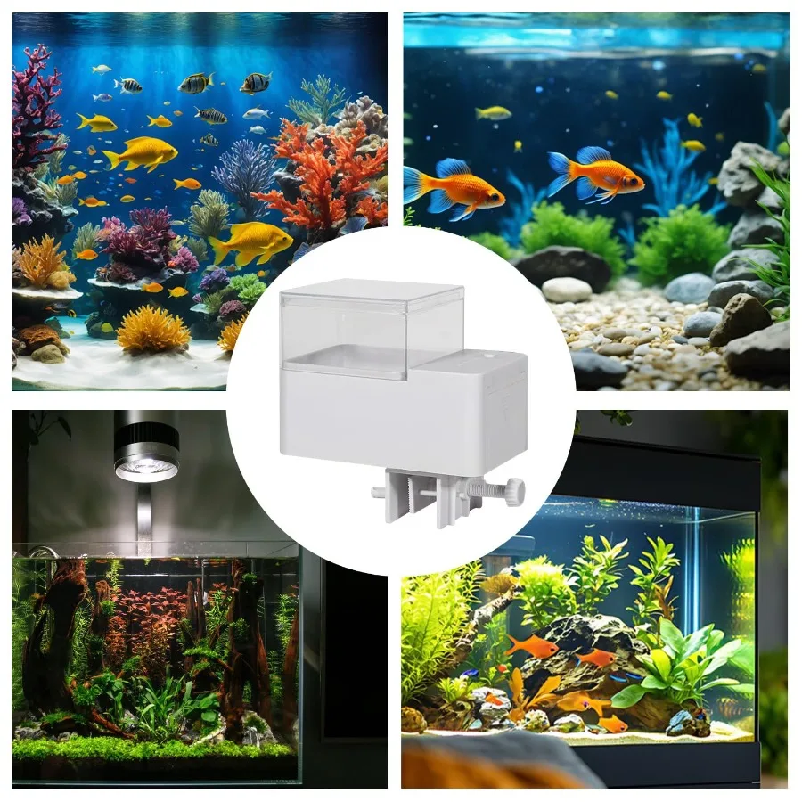 Smart Aquarium Automatic Fish Tank Feeders 4-speed Fish Feeder Timed Large-capacity Guppy Turtle Food Dispenser for Ornamental view 4