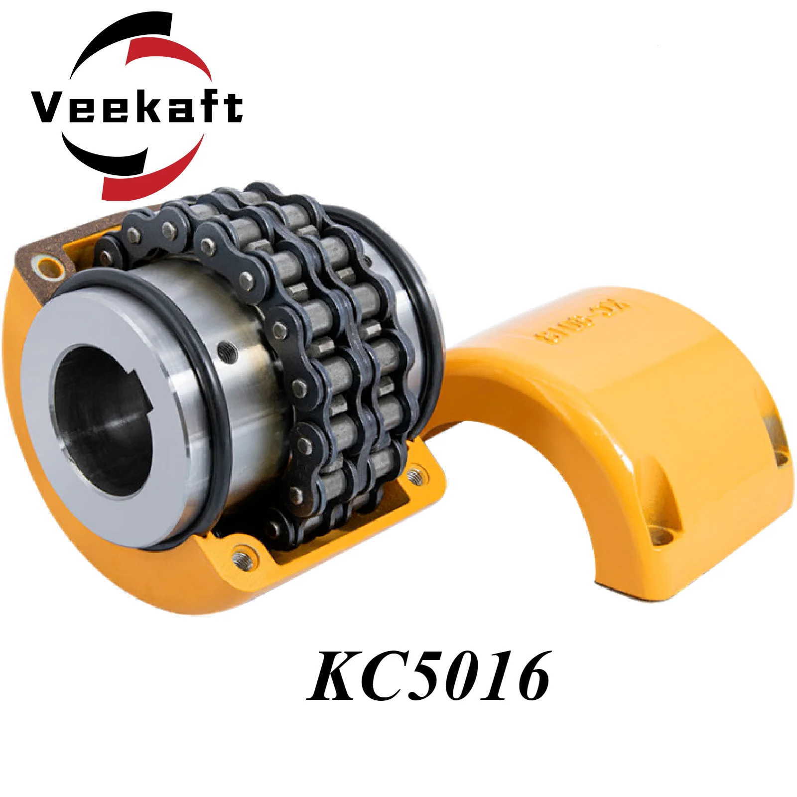 1PC KC5016 Sprocket Gear Chain Coupler with Cover 16/17/18/19/20/22/24/25.4/28/30/36/38/40mm Roller Chain Coupling