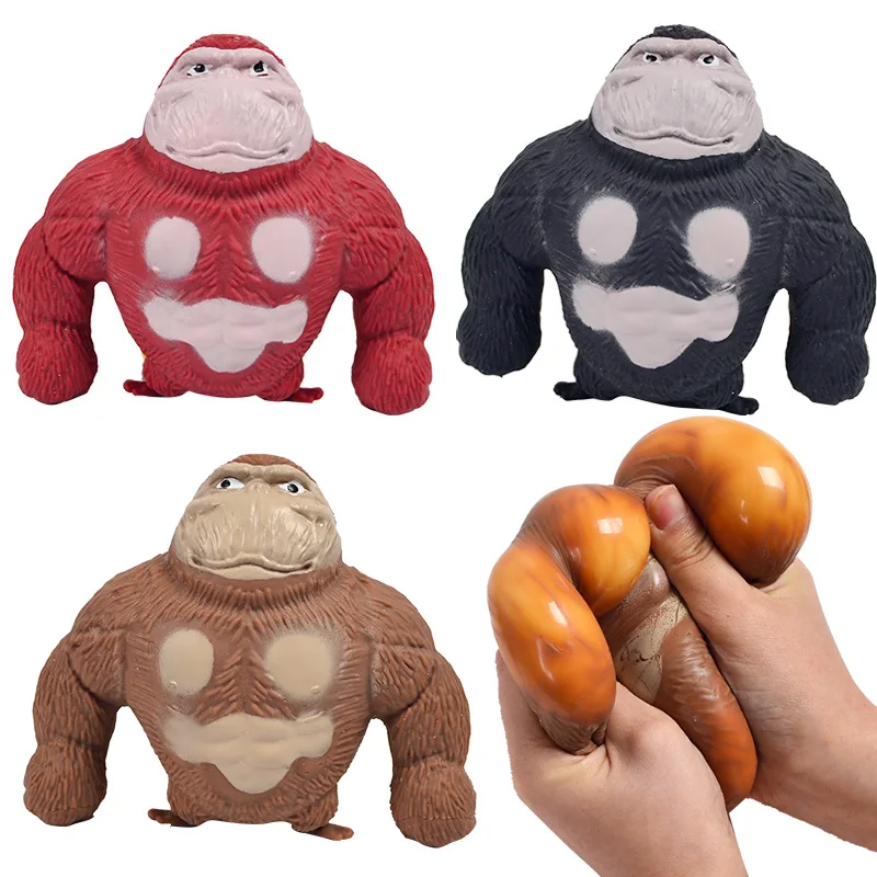 New Big Giant Spongy Squishy Fidget Orangutan TT Influencer Elastic Monkey Antistress Toy for Adult and Children Soft Fun Gift