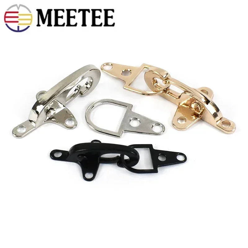 Meetee 4/10Pcs 4/5cm Metal Buckle Lobster Clasp Clip Snap Bag Belt Decor Garment Button DIY Coat Down Jacket Sewing Accessory