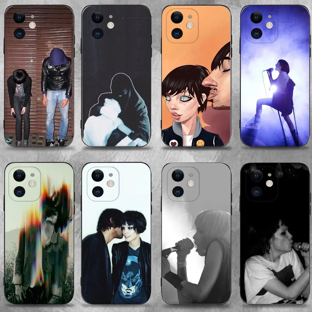 

Band C-Crystal C-Castles Phone Case For iPhone 16,15,14,13,12,11 Plus,Pro Max,XS,X,XR,SE,Mini,8,7,Soft Silicone Black Cover