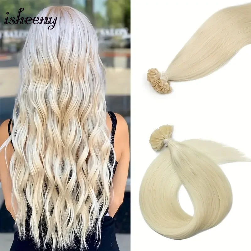 

Hot Fusion Keratin K Tip Hair 12-20 Inches Long Straight Pre Bonded Human Hair Extensions 50pcs 30g/pack 5packs Full Head