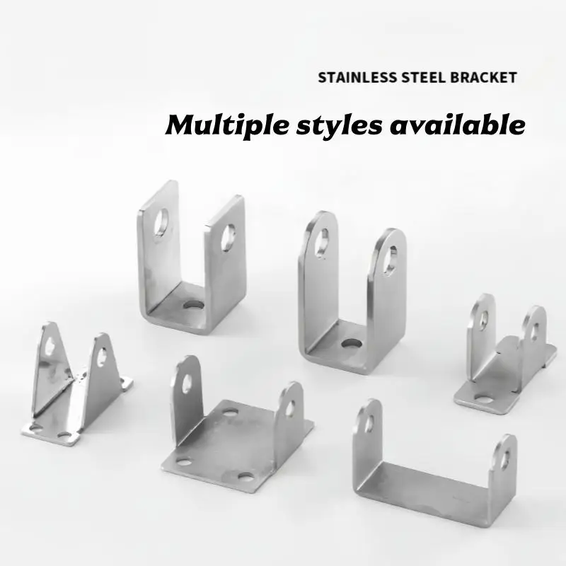 5Pcs   of 304 stainless steel fixed bracket, concave T-shaped accessory, thickened three legged tent bracket