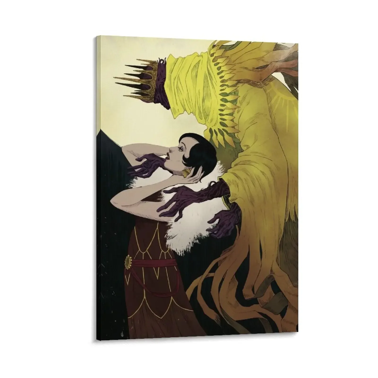 

The King in Yellow by Sam Beck Canvas Painting decorative items for home Decorative picture decoration for the room
