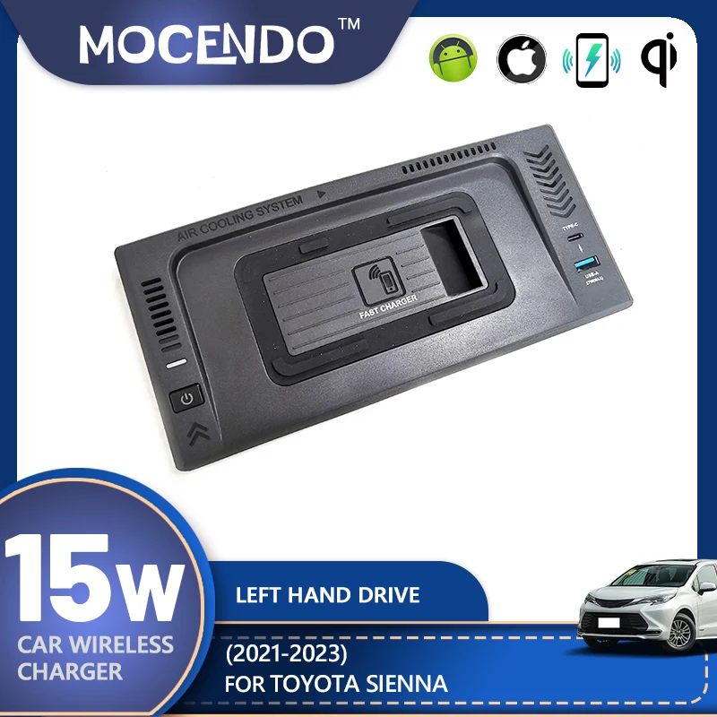 

For Toyota Sienna 2021-2023 car accessories fit xiaomi,iphone phone car charger fast charging accesorios para auto