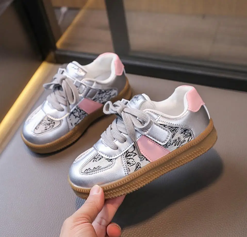 

Children Sneakers 2024 Spring Autumn Boys Comfortable Lightweight Breathable Soft-soled Sport Running Shoes Girls Board Shoe