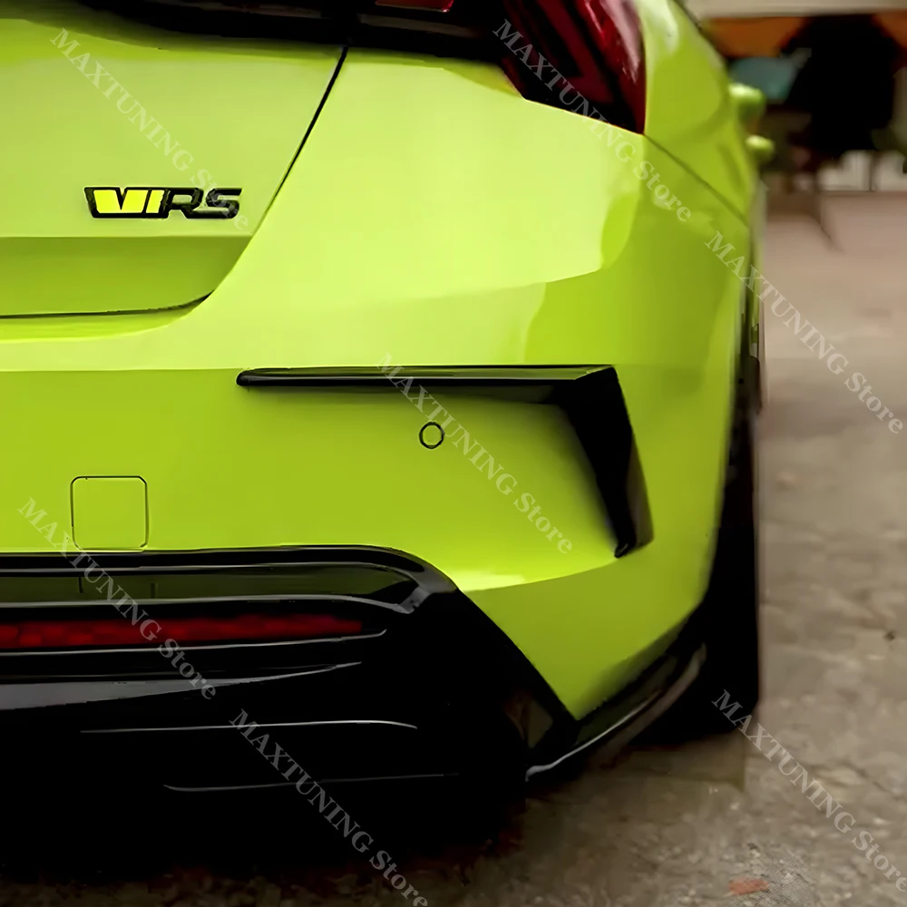 

For Skoda Octavia 4 MK4 RS vRS Sedan 2020-2024 Rear Bumper Air Vent Canard Tail Wind Knife Outlet Splitter Cover Trim Protector