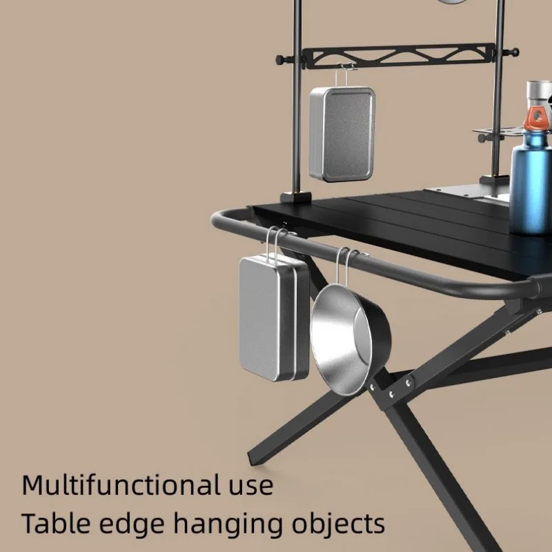 Tryhomy-Camping Egg Roll Table Mesa de liga de alumínio spliceable Mesa de omelete dobrável portátil Mesa IGT de piquenique para churrasco ao ar livre