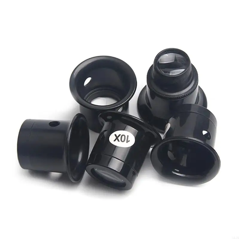 U1jb 4 pçs joalheiros lupa portátil monocular lupa olho loopmagnifier relógio reparação 5x10x 15x 20x