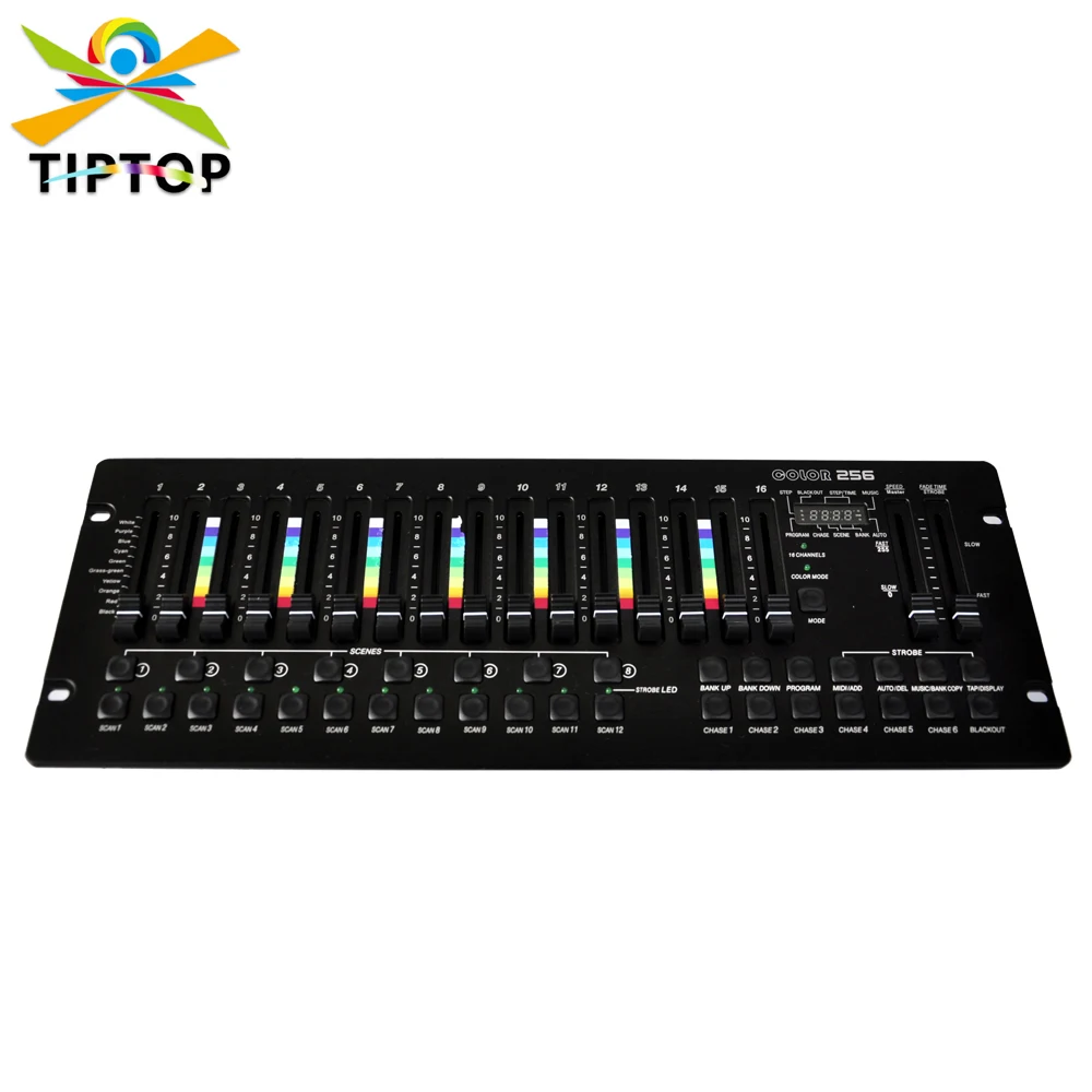 Gigertop TP-D1360 COLOR 256 Console Stage Light Controller DMX512 1990 Standard 192 Computer Light Build In Program Color Effect