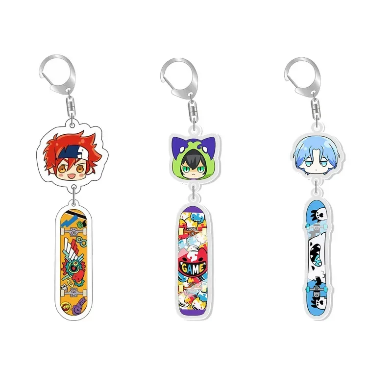 Anime SK8 The Infinity Key Chains Reki Kyan Langa Hasegawa Cosplay Acrylic Double Sided Keychain Keyring Pendant Prop Jewelry