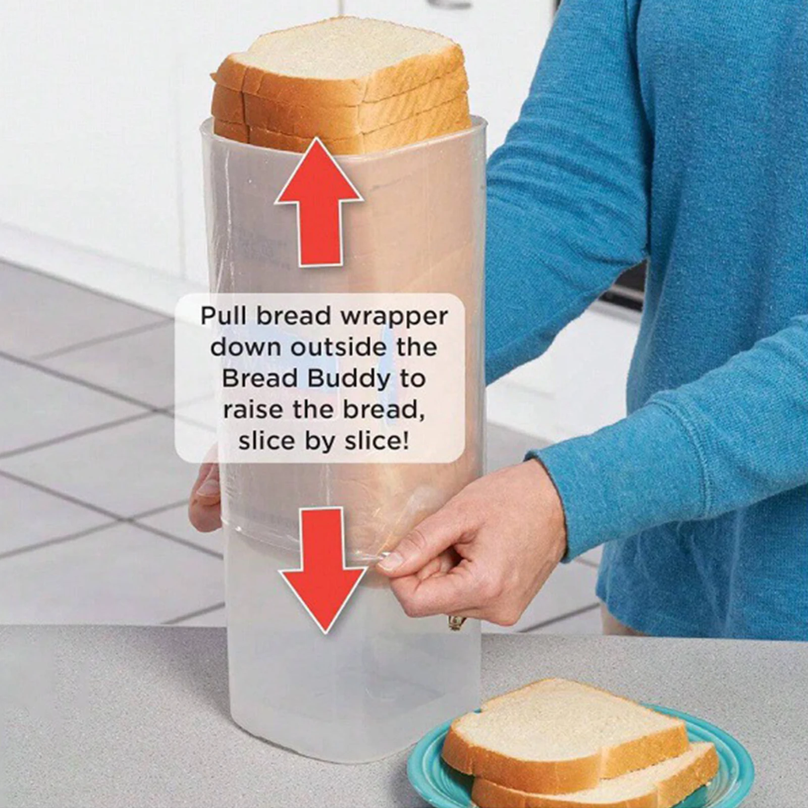 Empty Airtight Bread Box for K - Food Storage Kitchen Cabinet recension och pris