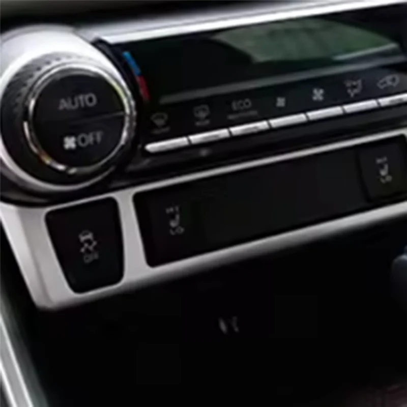 مقعد السيارة الحرارة غطاء أزرار التحكم المركزي إطار الكسوة التبديل لتويوتا RAV4 2020-2023
