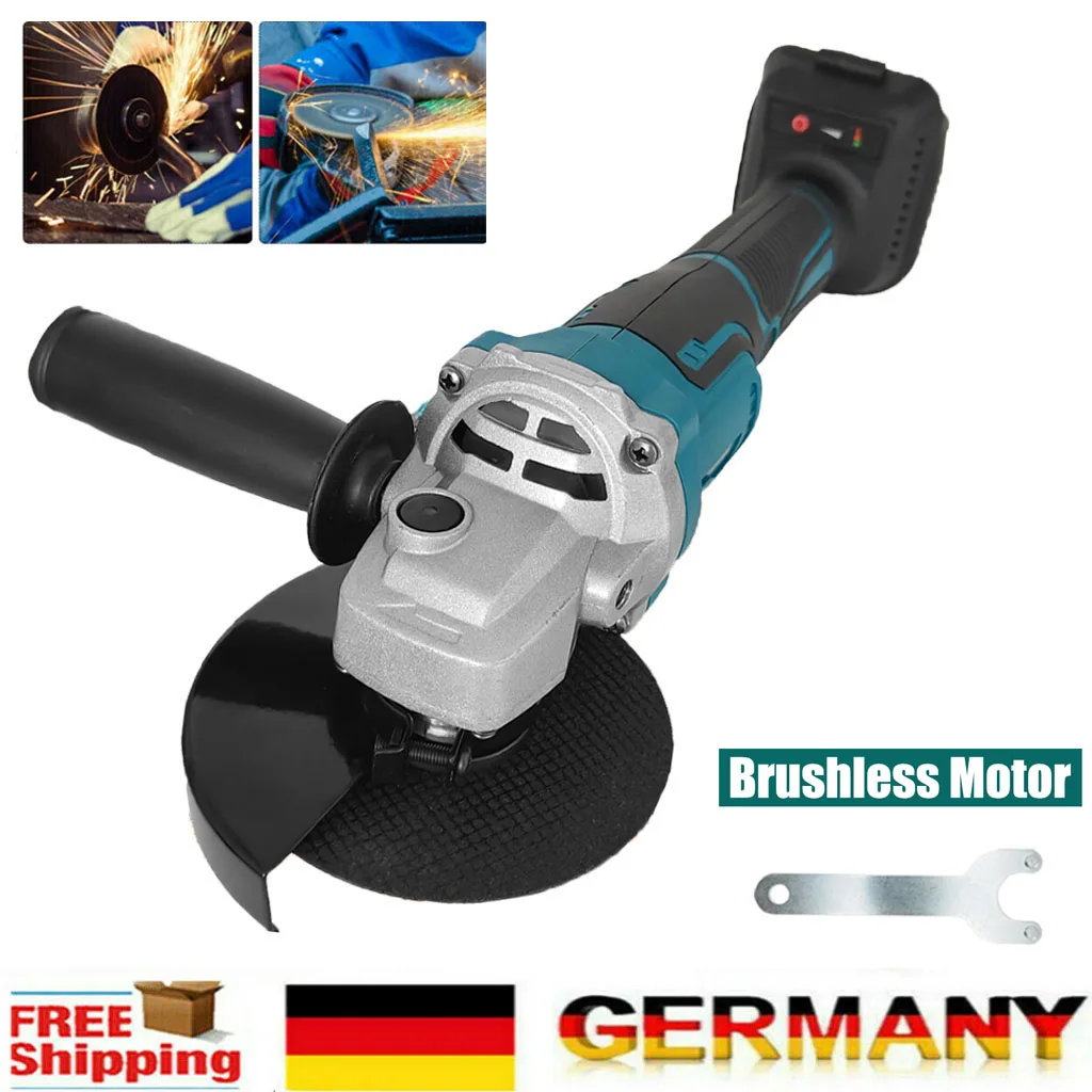 طاحونة زاوية لاسلكية 125 مللي متر طاحونة زاوية كهربائية تحل محل ماكيتا 18 فولت بطارية قوة فرش السيارات للقطع/الشحذ