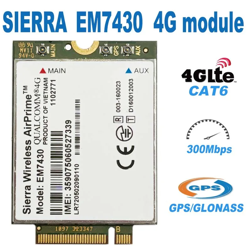 Wdxun Em7430 4G Module Gobi6000 Gat6 300M 4G Kaart Em7430 M2 Module