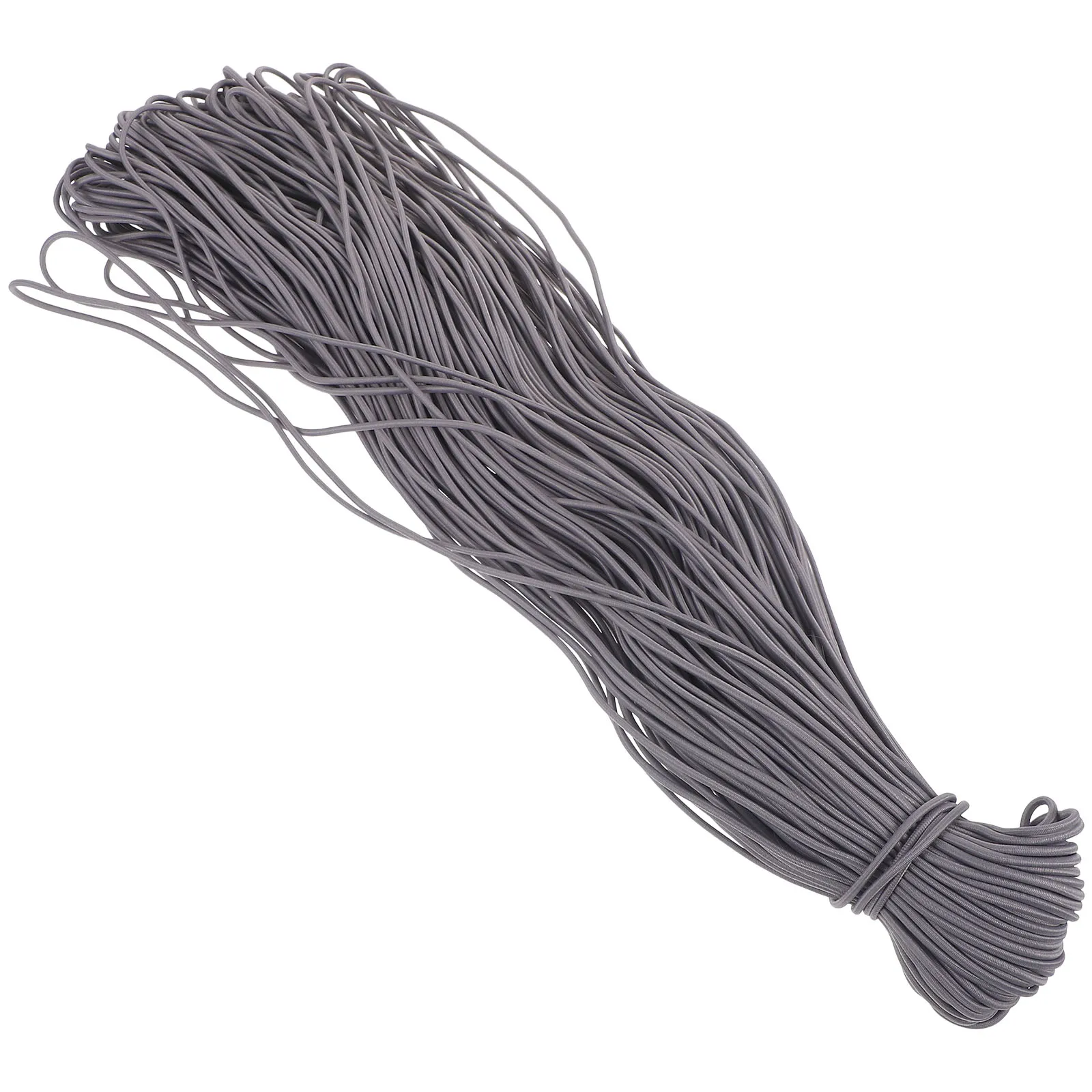 

Trousers Waist Rubber Bands Cord Adjustable Grey Polyester Round Strings Bungee Cords Safe Soft Material Pants Hair Versatile