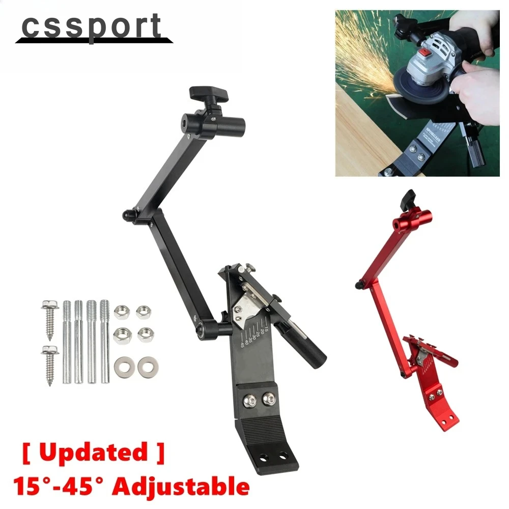 

Adjustable 15°- 45° Lawn Mower Blade Sharpener with Ball Bearing Handle for Right & Left Hand Blades, Use with Angle Grinder