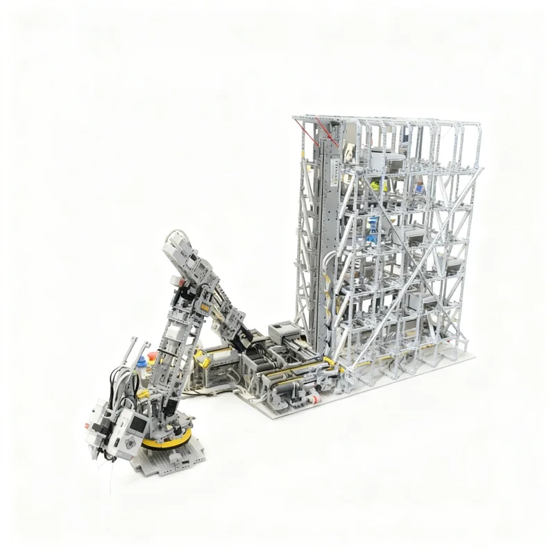 8896pcs MOC MINDSTORMS EV3 Logistics Warehouse Crane Robot Conveyors Model Building Blocks Architecture Toy Christmas Gift Craft