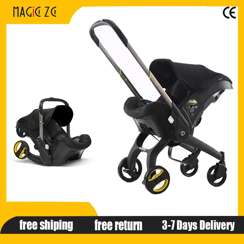 

Компактная детская коляска 4-в-1 с автокреслом, легкая складная портативная коляска, новая модель, дорожная коляска, бестселлер