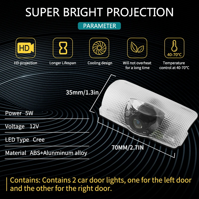 2X LED باب السيارة ترحيب مجاملة العارض شبح الظل ضوء لتويوتا غازو سباق AE86 GT86 مارك X Reiz GR الرياضة اكسسوارات