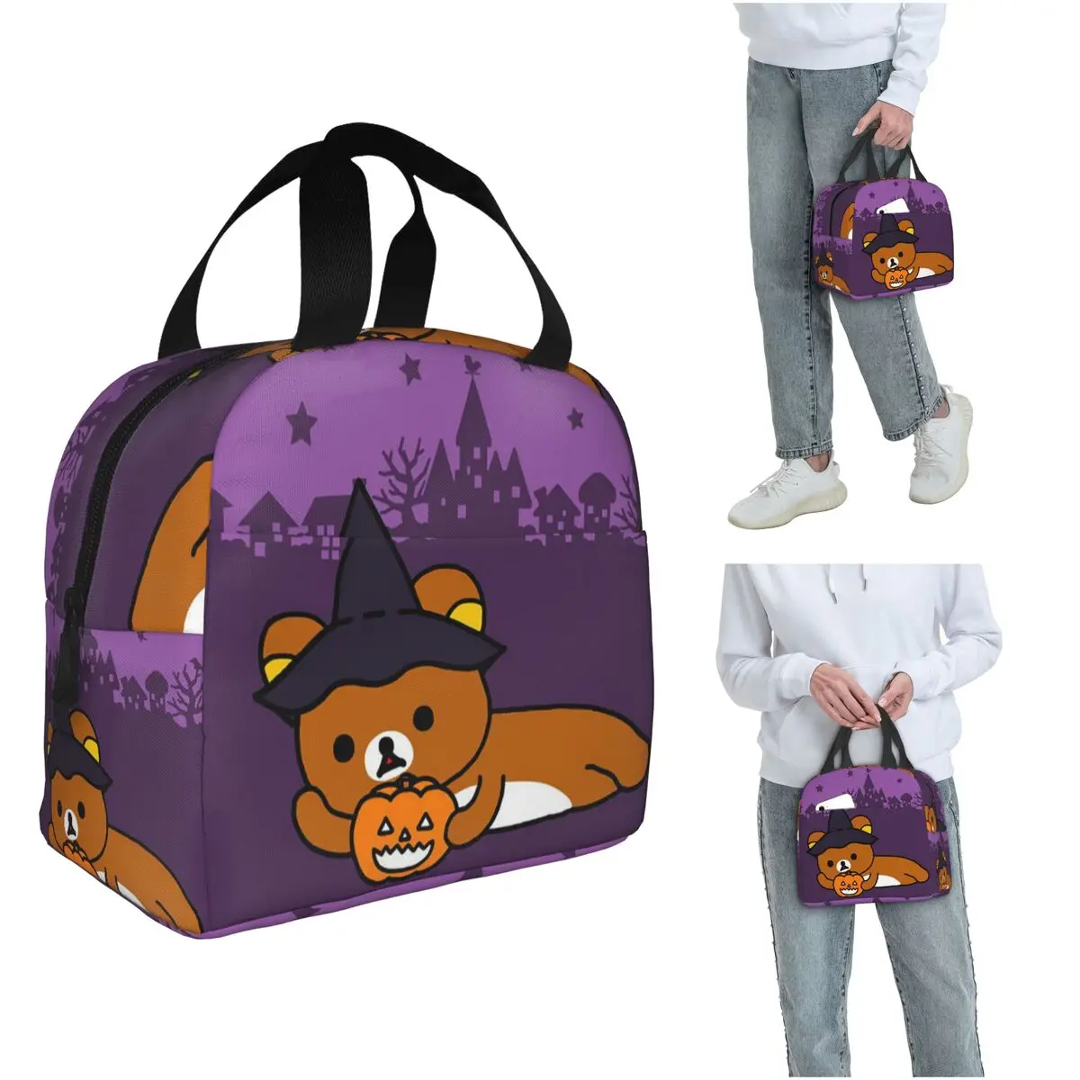 

Rilakkuma Korilakkuma изолированная сумка для обеда для женщин офисный холодильник термоящик для еды сумка портативный ланч-боксы контейнер