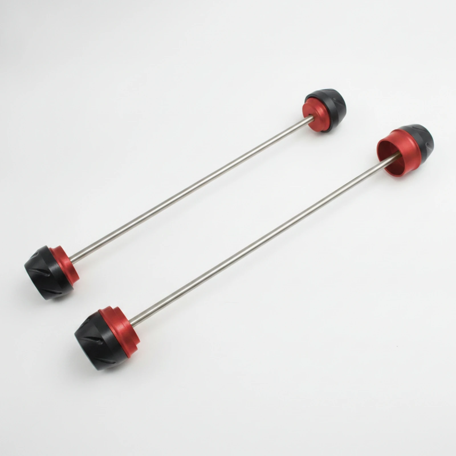 2 Pieces Motorcycle Wheel Crash Protectors CNC Machined Front and Rear Wheel Sliders Front and Rear Sliders Impact Absorbing
